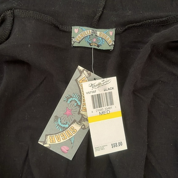 NWT Vanilla Sugar Black Patterned Zip Cardigan with Hood - Picture 7 of 10